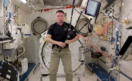 Astronauta toca gaita desde la EEI