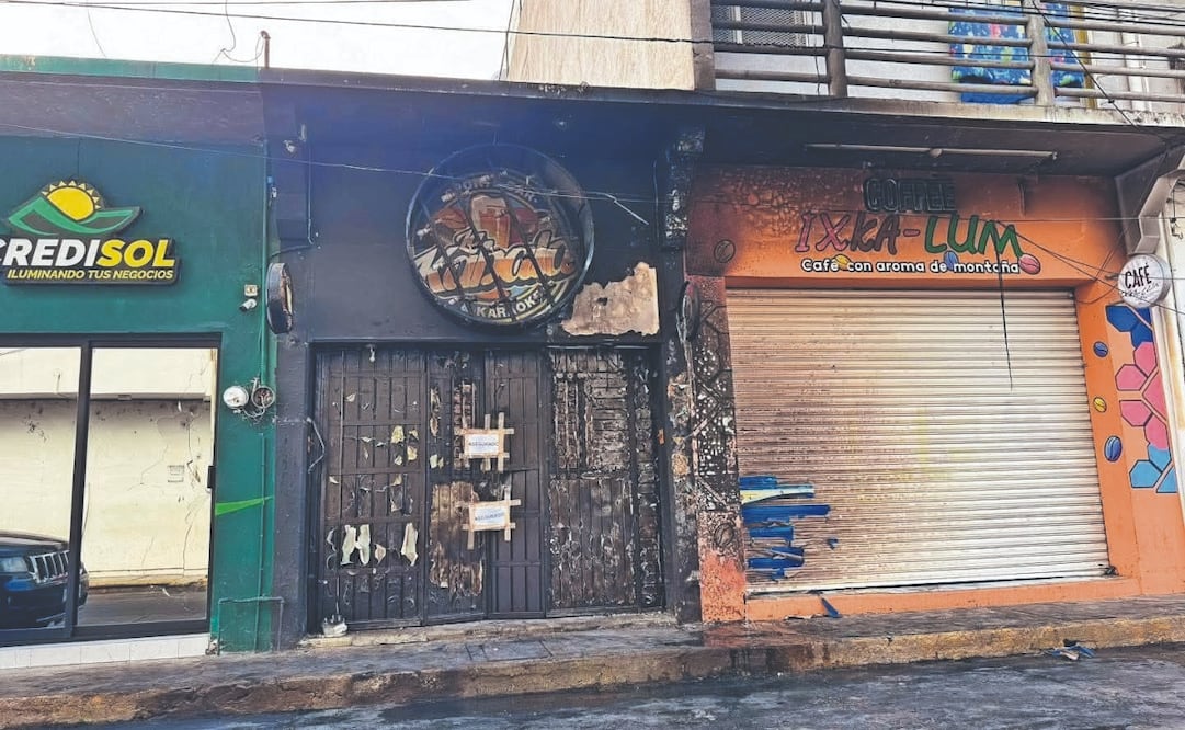 De acuerdo con las investigaciones, hombres armados ingresaron a Villaflores a las 3 de la mañana del sábado e incendiaron los bares La Kabala y Anubis’s. Foto Especial