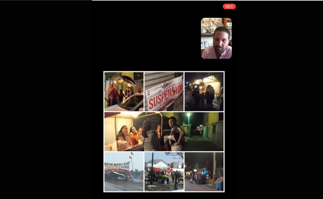 Integrantes del Consejo Coordinador Empresarial del Estado de México en videoconferencia de prensa. FOTO: Especial