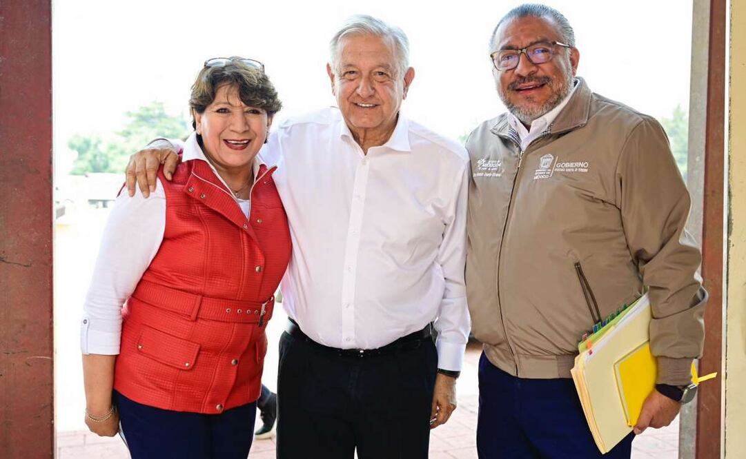 Delfina Gómez Álvarez, Andrés Manuel López Obrador y Horacio Duarte Olivares. Foto: Especial