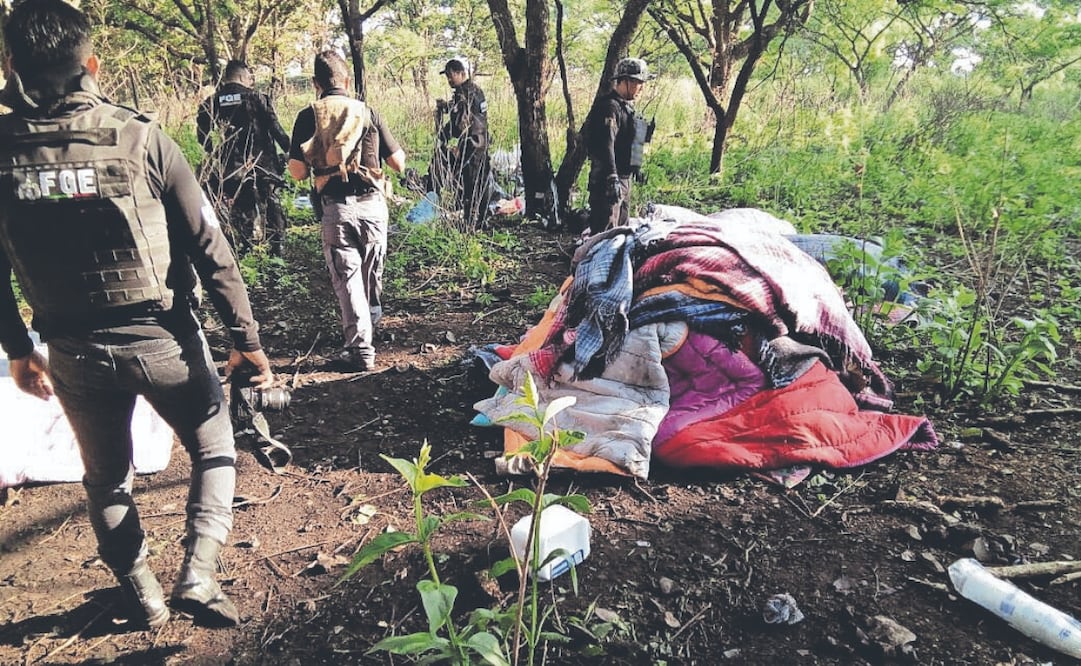 La imagen es parte del expediente de la Fiscalía de Jalisco sobre un operativo en 2017 en un campo de entrenamiento del CJNG en Tala. Foto: de Fiscalía de Jalisco
