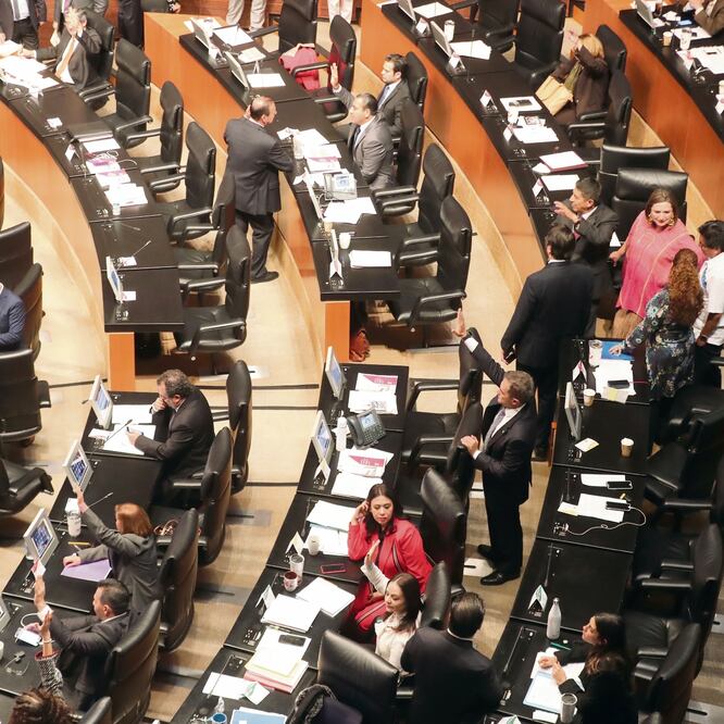 Discusión. El Senado modificó dos artículos y la minuta fue devuelta a la Cámara de Diputados para su análisis en diciembre. Foto: LUCÍA GODÍNEZ. EL UNIVERSAL