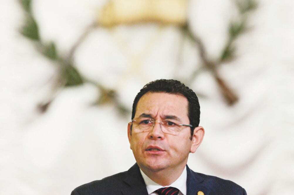 Argumento. El presidente Jimmy Morales afirma que poner fin a la CICIG no viola la ley. (ARNULFO FRANCO. AP)