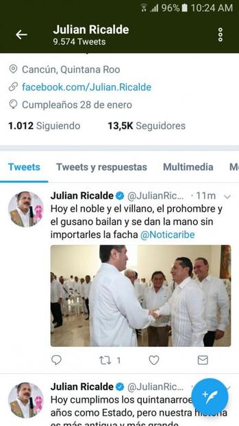 En aniversario de Q. Roo, se enfrentan a golpes ex gobernador y secretario