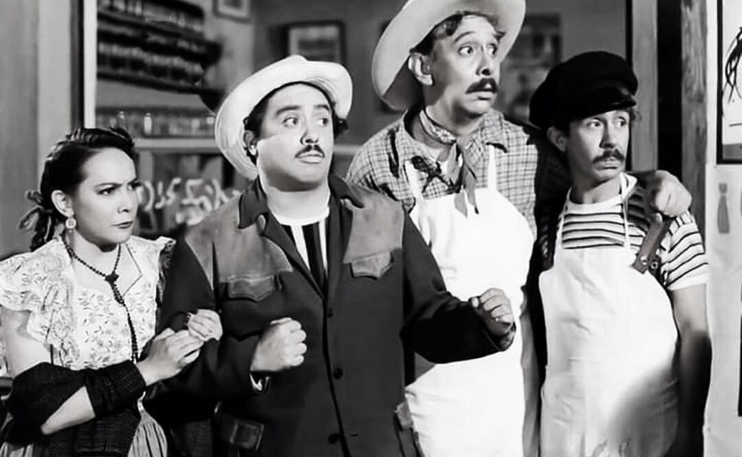 Fernando Soto “Mantequilla” y Armando Soto “Chicote”, en la cinta “La Tienda de la Esquina”, de 1951. A su lado se encuentra Agustín Isunza, otro grande de la comedia cinematográfica, además de Delia Magaña. En algunas ocasiones, los mejores patiños del séptimo arte se juntaban en una misma cinta para tener una gran oferta humorística. Foto: ESPECIAL/Tomada de internet.