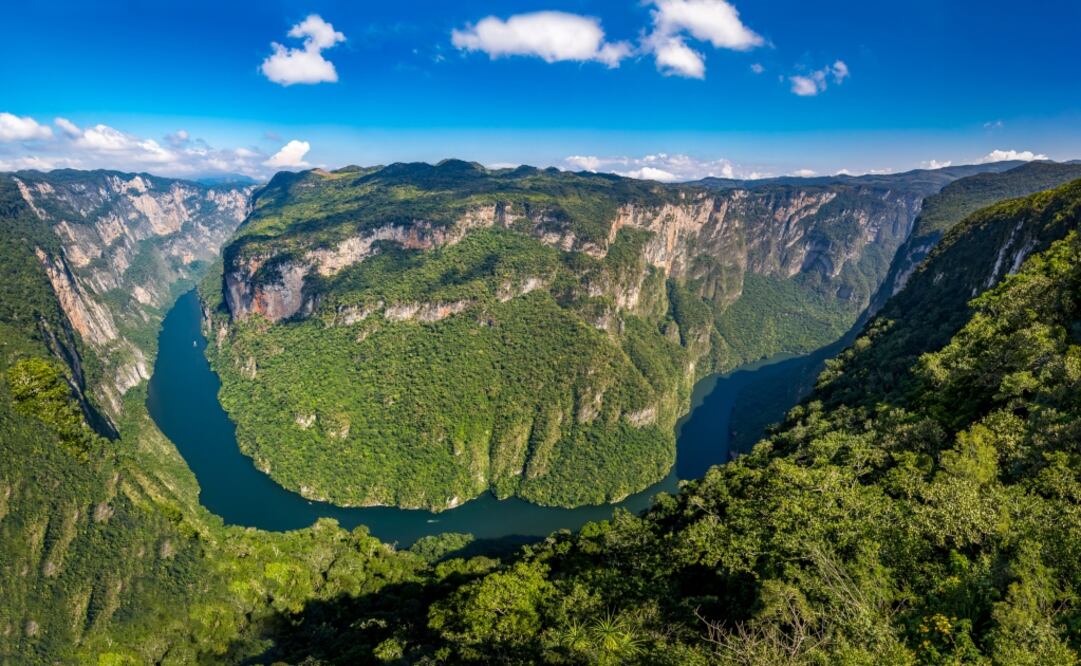 El Cañón del Sumidero, en Chiapas, tiene paredes de hasta mil metros de altura. (Foto: iStock)