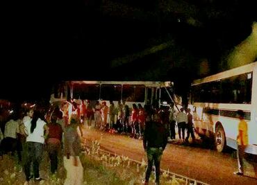 Choque de camiones con simpatizantes del PRI deja 20 heridos en Zacatecas