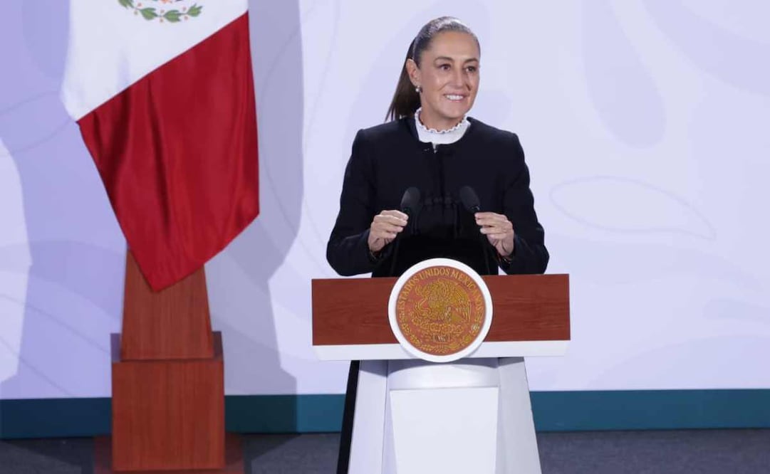 La presidenta Claudia Sheinbaum durante la mañanera del 2 de febrero del 2026. Foto: Fernanda Rojas / EL UNIVERSAL
