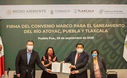 Tlaxcala y Puebla firman convenio para sanear río Zahuapan-Atoyac