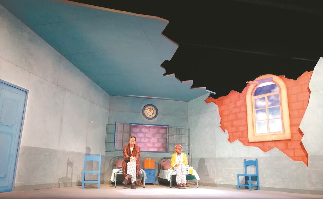 La puesta en escena, que se presenta en el Teatro Milán, aborda la convivencia entre dos adultos mayores con personalidades diferentes. Foto: Araceli García. EL UNIVERSAL