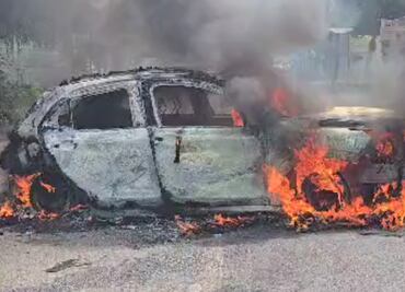 Habitantes de Totolapan, Morelos, intentan evitar detención de vecinos por delitos contra la salud; queman vehículos y bloquean accesos