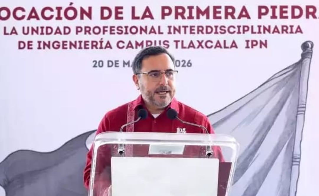 IPN coloca primera piedra de campus en Tlaxcala (20/05/2026). Foto: Especial