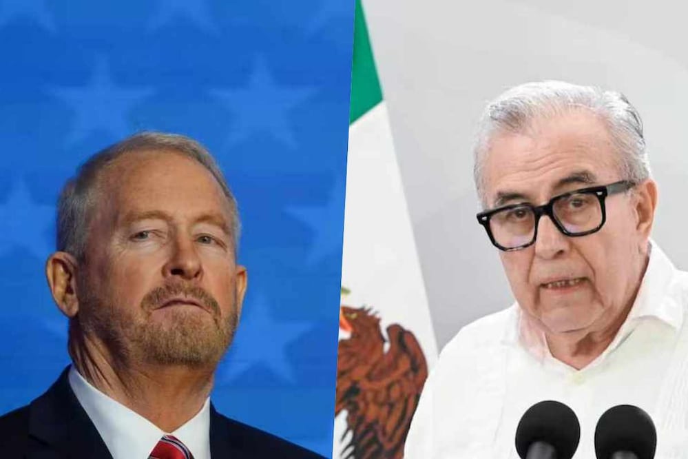 El embajador de EU en México, Ronald Johnson, y el gobernador de Sinaloa, Rubén Rocha Moya. Foto: Especial