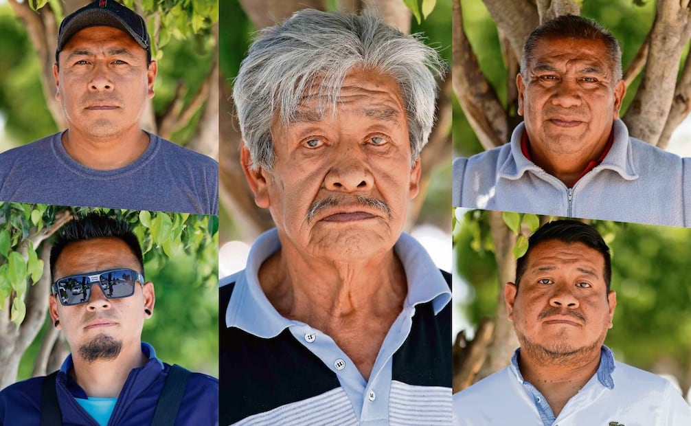 Alejandro Pilón Zacate, preso más de 4 años; Édgar Morales Reyes, preso 4 años y 2 meses; Bonifacio Ruiz Ayala, preso 17 días; Inés Rodolfo Cuéllar, preso 4 años y 2 meses; Ulises Noriega, preso 15 días. Foto: Diego Simón Sánchez