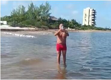 VIDEO: Italiano y pescador yucateco protagonizan discusión; extranjero les exige retirar trampas para capturar pulpo