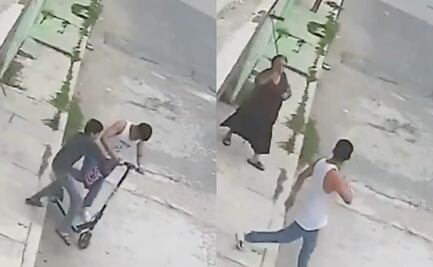 ¡Con trapeador en mano! Abuelita defiende a su nieto y frustra robo en Valle de Chalco; video se vuelve viral