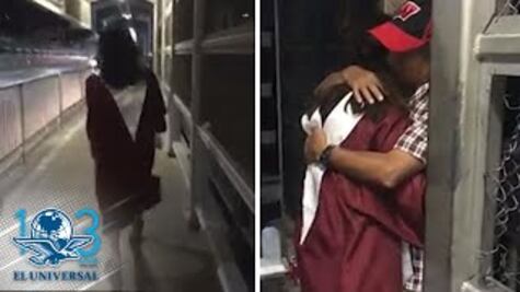 Joven recién graduada cruza frontera para abrazar a su padre deportado