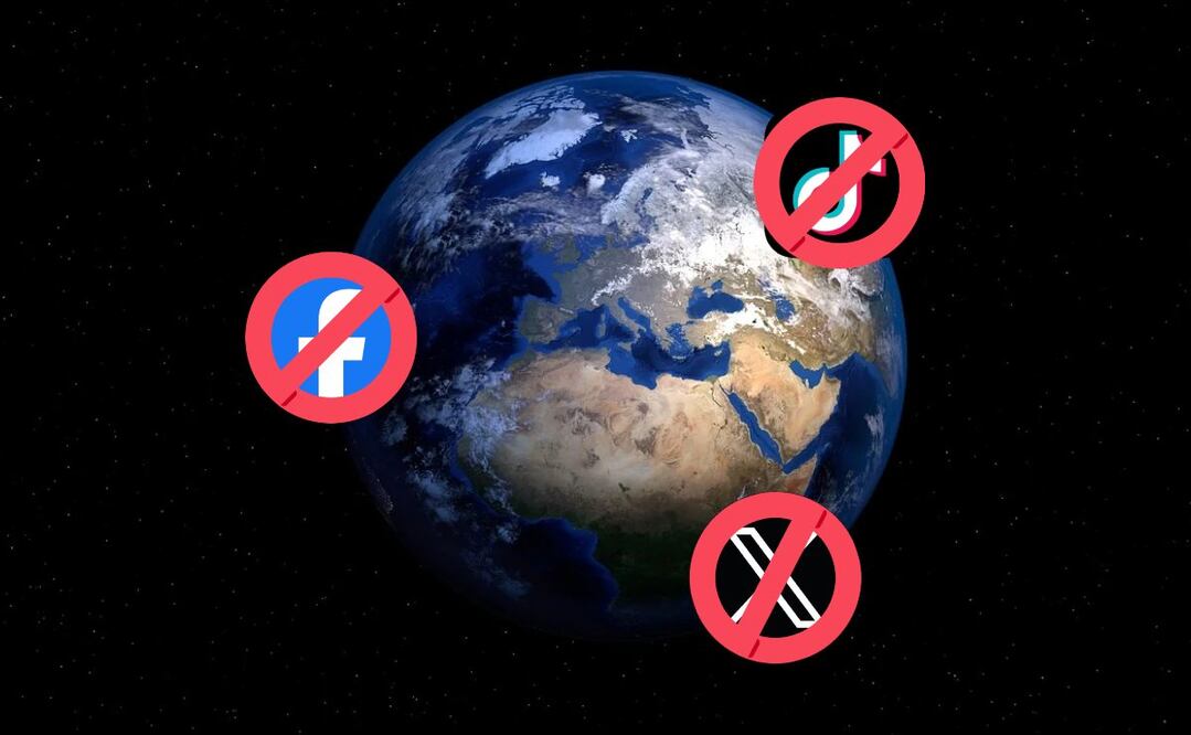 Países que han prohibido Facebook, X y TikTok