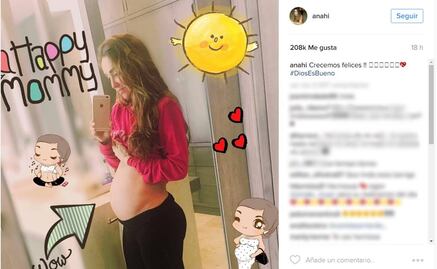 Anahí comparte nueva foto de su pancita