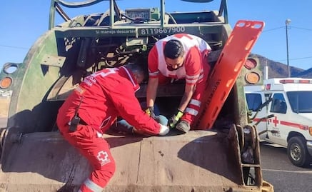 Indigente queda prensado en carro recolector de basura en Guaymas, Sonora