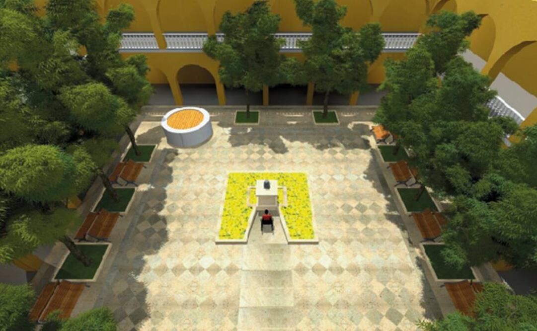 El Consejo Superior de la Universidad de Cartagena, en julio del 2015 aprobó por unanimidad la construcción del Mausoleo en la plaza central del Claustro La Merced, cuyas obras se iniciaron en diciembre pasado. FOTO: Notimex.