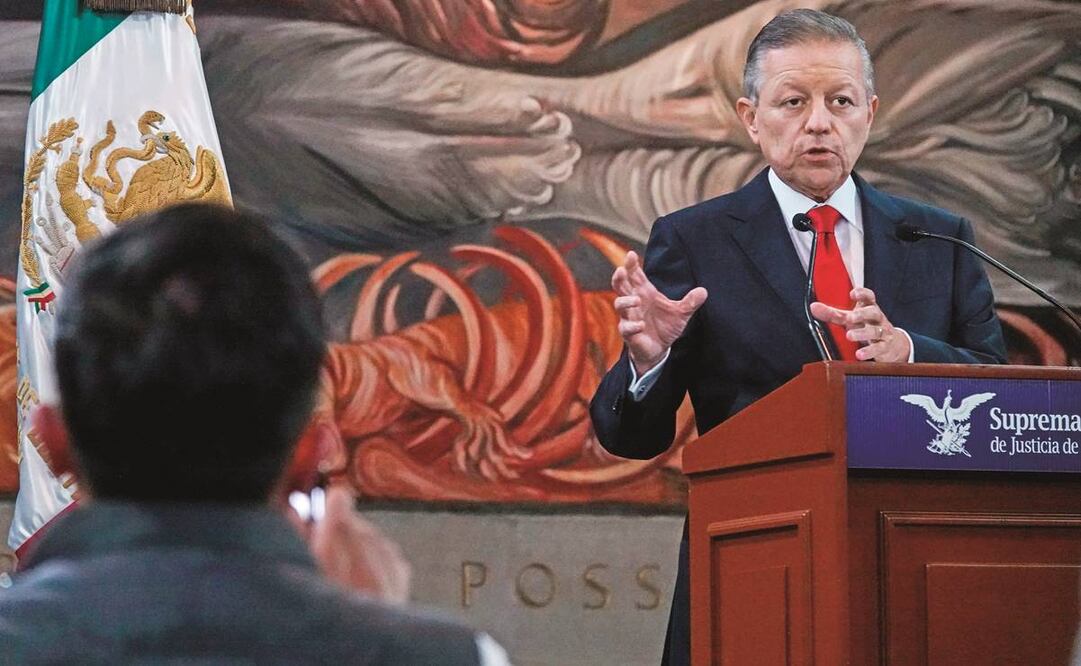 Arturo Zaldívar dio su última conferencia como presidente de la Suprema Corte.Foto:Galo Cañas/CUARTOSCURO