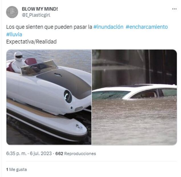 Meme por lluvias en CDMX