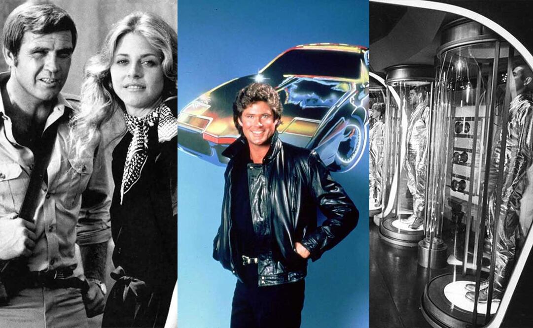 Las series de ciencia ficción nacieron casi a la par con la carrera espacial y con otros eventos históricos que dieron rienda suelta a la imaginación de los productores de televisión. Desde personas con protesis biónicas, viajes en el espaco y autos con tecnología de punta estas fueron las series que asombraron a su audiencia en las décadas de 1960 a 1980. La primer imágen de izquiera a derecha corresponde a los personajes que aparecen la serie de "El hombre nuclear" y "La mujer biónica", recuperada de Twitter/ Photos Histoires @PhotosHistos, la segunda es una foto promocional de la serie "El auto increíble" recuperada de Twitter/ Knight Rider Archive @KRArchives y la última corresponde al primer episodio de la serie "Perdidos en el espacio" recuperada de Creative Commons / Especial.