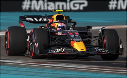 Checo Pérez terminó tercero en la segunda práctica libre del GP de Miami