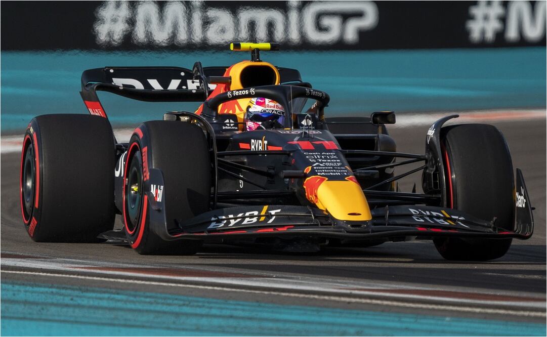 Checo Pérez terminó tercero en la segunda práctica libre del GP de Miami / FOTO: EFE