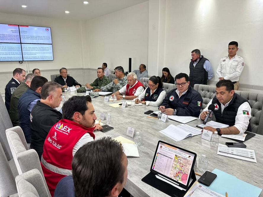 Reunión de Edomex por volcán Popocatépetl