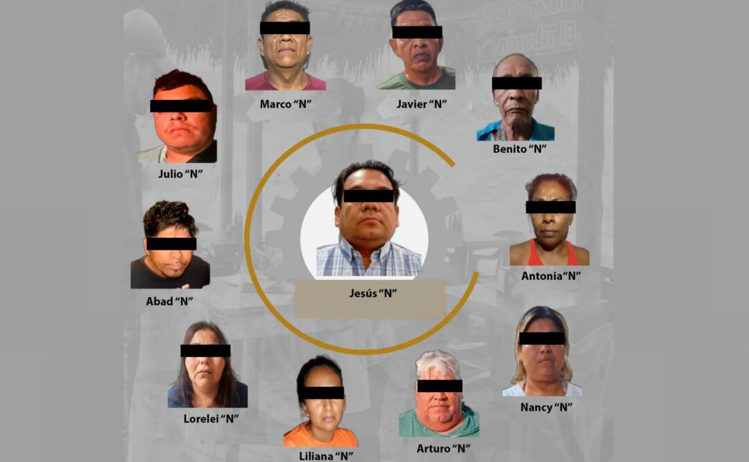 Detienen 11 presuntos integrantes de una red de extorsión en Acapulco, Guerrero. Foto: Especial