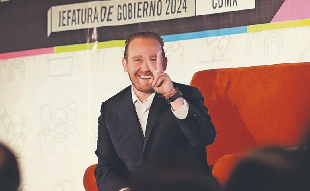 Durante su intervención en el encuentro con la Coparmex Ciudad de México, Santiago Taboada reiteró
su promesa de desaparecer al Invea y conectar el aeropuerto capitalino con el AIFA. Foto Especial