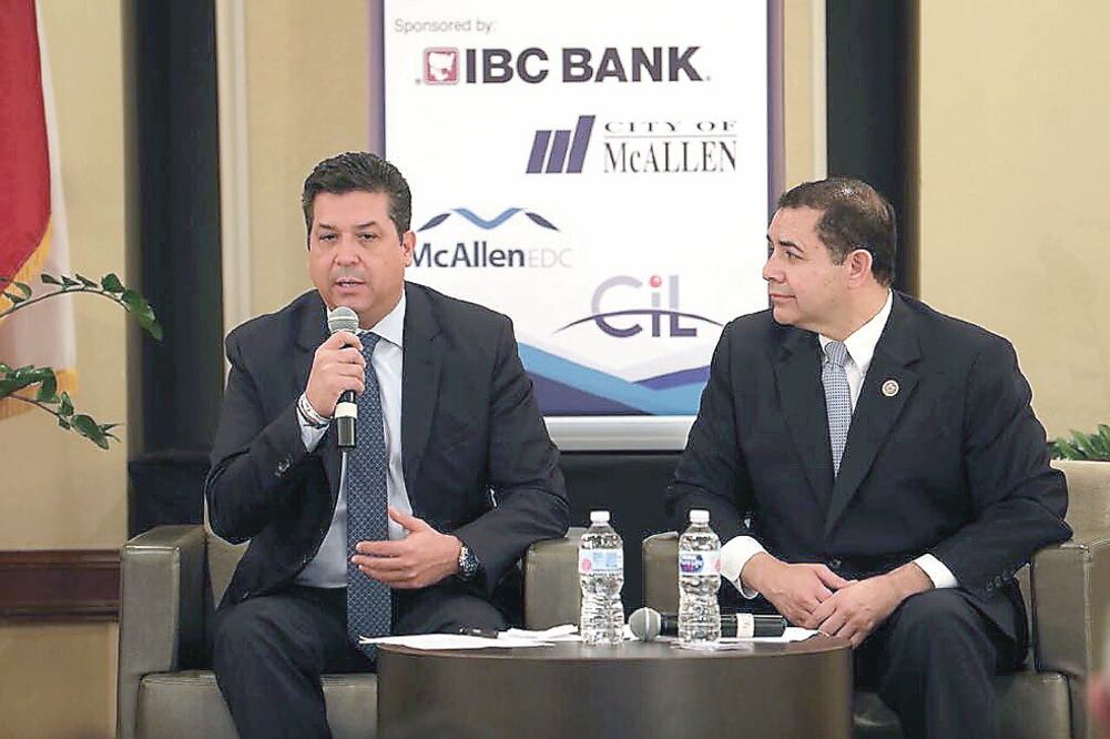 Invitación. El gobernador tamaulipeco participó en una mesa de diálogo organizada por la Cámara de Comercio de McAllen. 