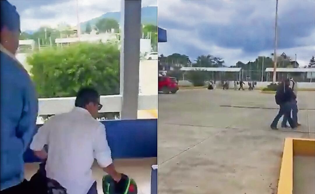 En videos difundidos en redes sociales se observa a los estudiantes correr por los pasillos de la facultad. Fotos: Especiales