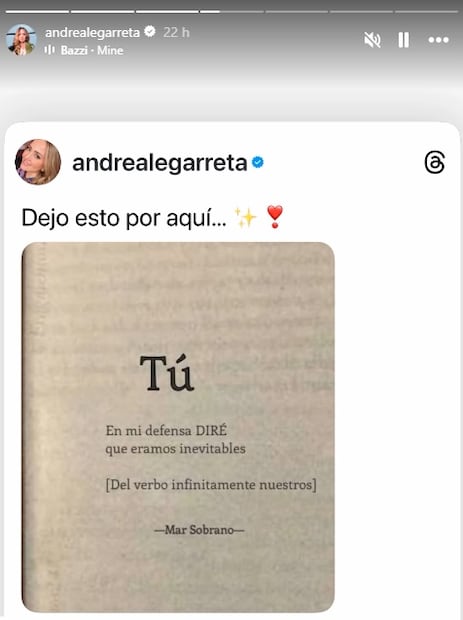 Andrea Legarreta está enamorada y lo comparte en redes sociales.