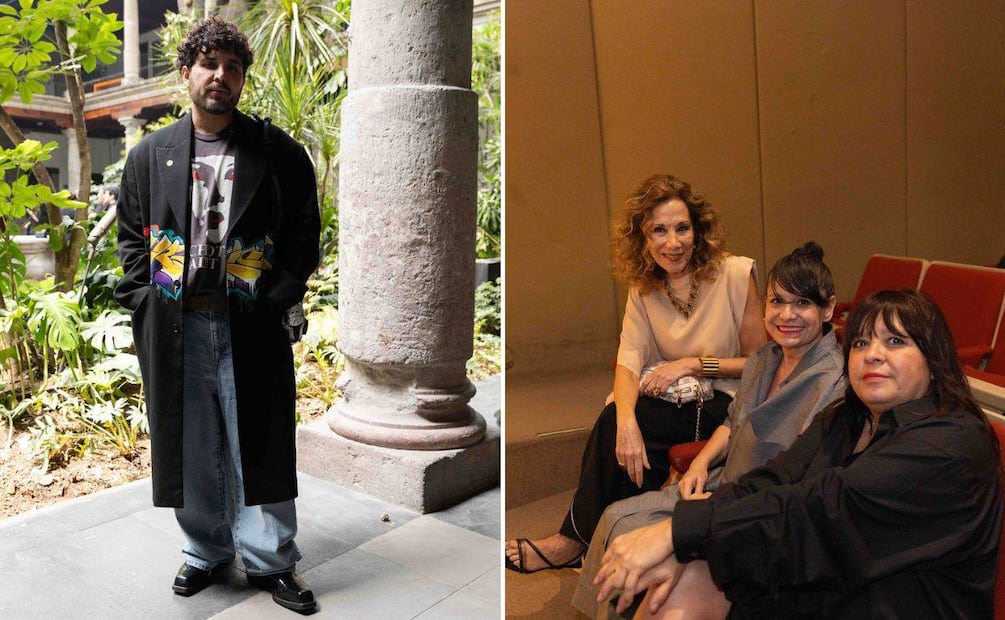 Jonathan Morales (No Name), Beatriz Calles y Julia y Renata en espacios del Museo Franz Mayer durante la presentación del calendario de VFWMx. Foto: Cortesía VFWMx