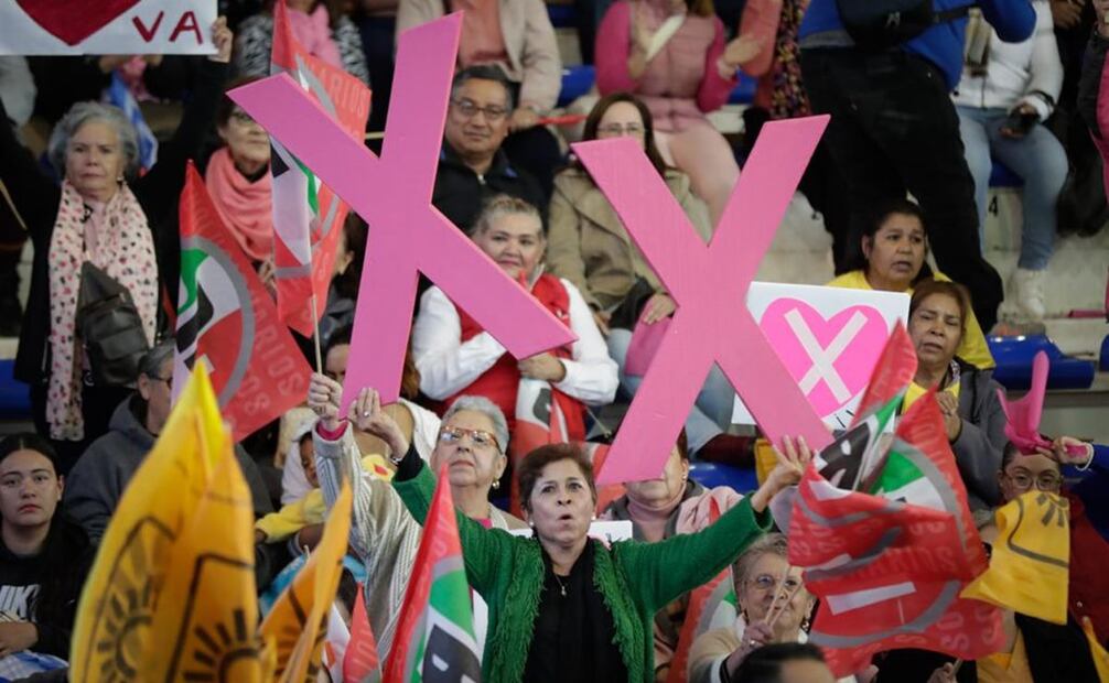 Xóchitl Gálvez encabeza evento en el municipio de Delicias, Chihuahua, ante decenas de simpatizantes del PRI-PAN-PRD. Foto: Diego Simón Sánchez/EL UNIVERSAL