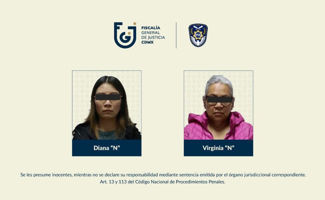 Dictan prisión preventiva contra Virginia y Diana, detenidas por presunto despojo en la colonia Del Valle. Foto: X (@FiscaliaCDMX)