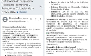 Desprotección de datos en Secretaría de Cultura capitalina afecta a promotores culturales