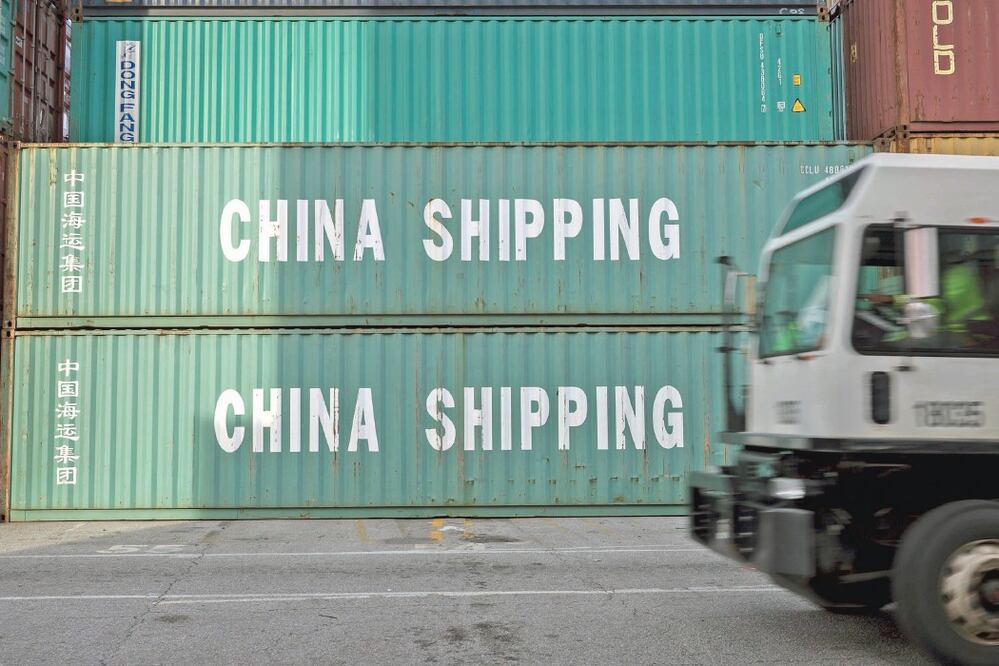 Contenedores con mercancías chinas estacionados en julio pasado en el puerto de Savannah, Georgia, en Estados Unidos. (AP)
