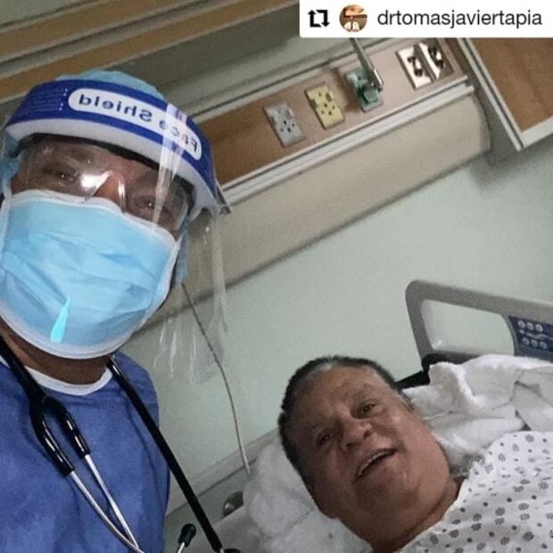 Filtran foto del "Manos de piedra" Durán internado por coronavirus