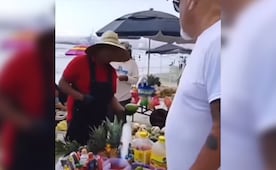VIDEO: Turista denuncia cobro de 500 pesos por un mango y unas tunas, en Ensenada