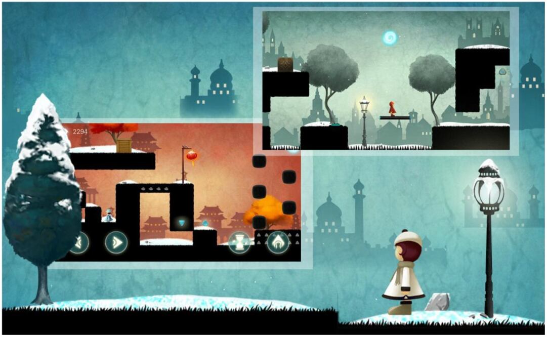 El mayor atractivo de este título es la posibilidad de alternar entre dos mundos, diferenciados por el uso del color blanco y negro