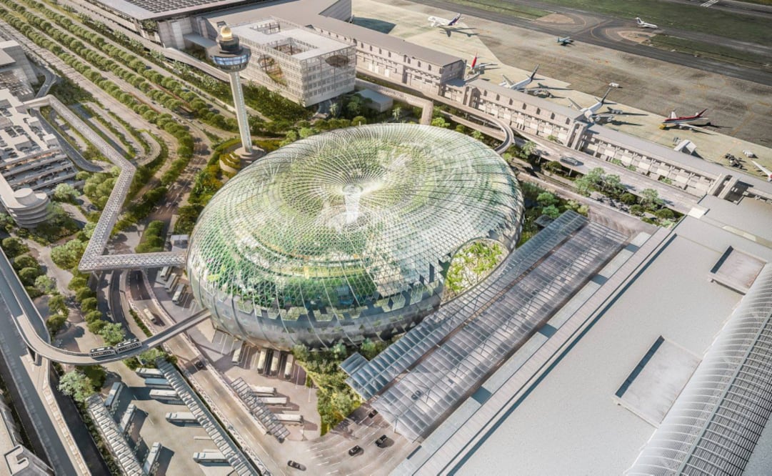 Así se ve el complejo Jewel, en el Aeropuerto de Changi, que ha sido reconocido como el mejor del mundo. (Foto: Changi Airport)