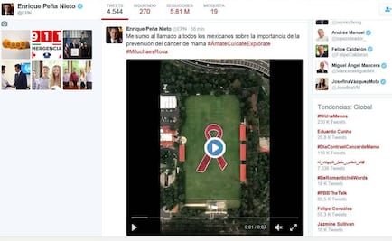 Peña Nieto destaca importancia de prevenir el cáncer de mama