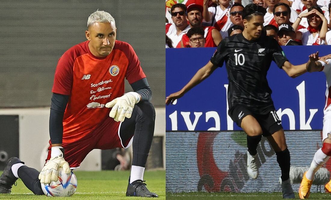 Keylor Navas, portero de Costa Rica y Marko Stamenic, figura de Nueva Zelanda - FOTO: Especial