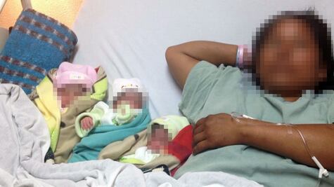 Indígena tzoltzil da a luz a trillizas en Chiapas