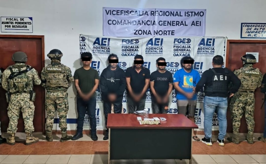 Detienen a cinco por asesinato en Oaxaca; presuntos integrantes de “La Empresa” vinculados a ataque armado. Foto: Especial