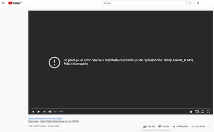 Usuarios reportan fallas en YouTube; videos no cargan